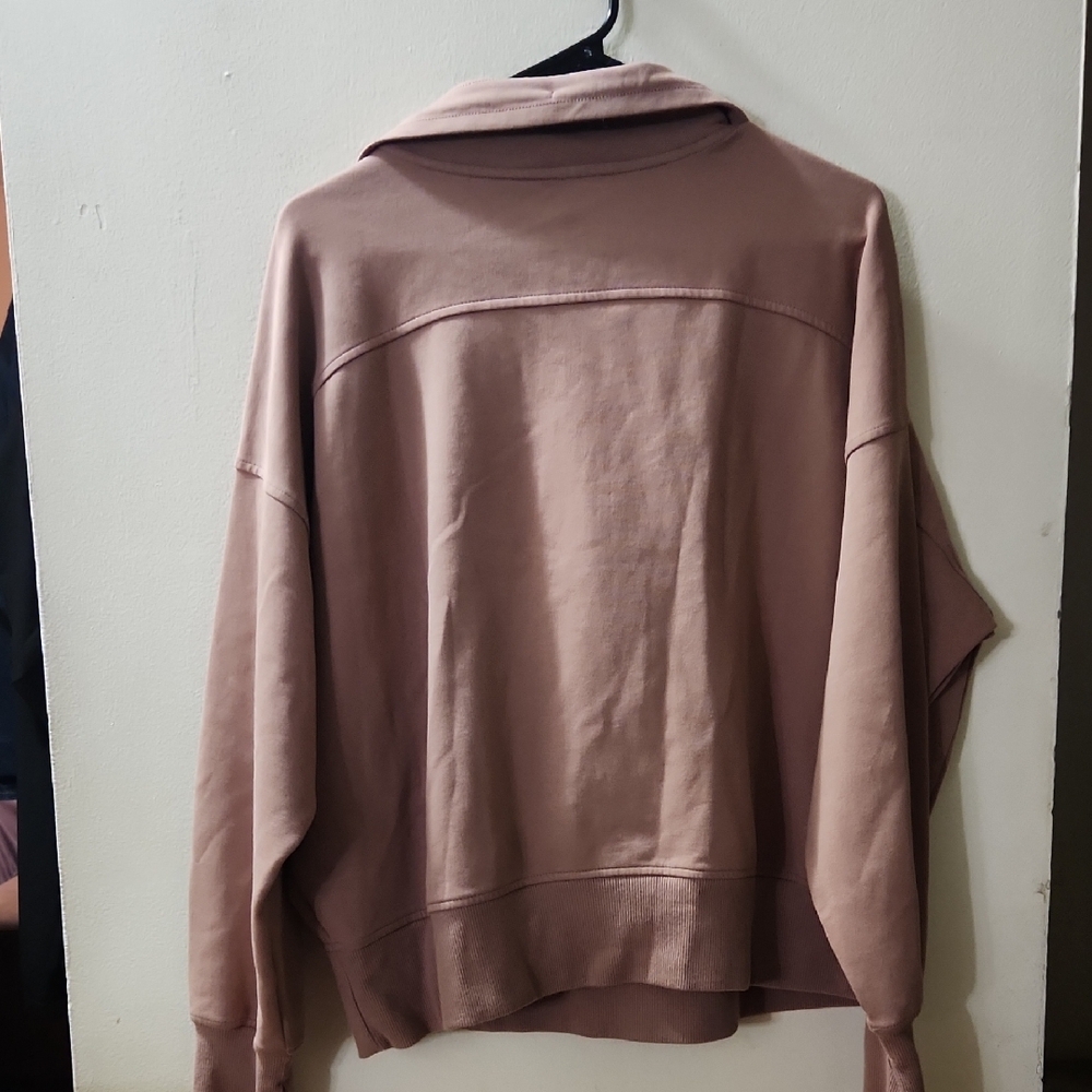 Old Navy Mauve Half-Zip Sweatshirt - Picture 4 of 6